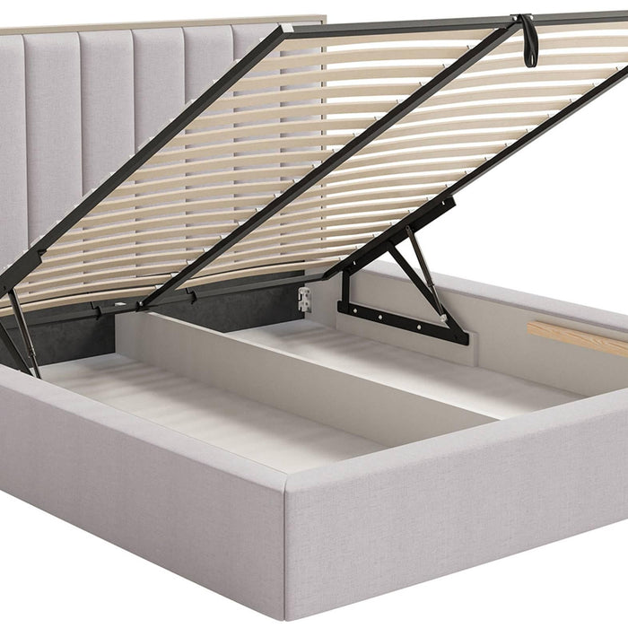 NADUVI Collection Bedframe Taavi chenille met opbergruimte 180 x 200