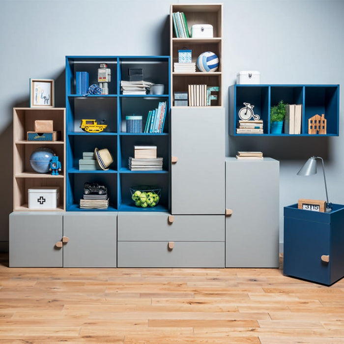 Calicosy - STIGE Commode met 2 laden - H47 cm - Grijs