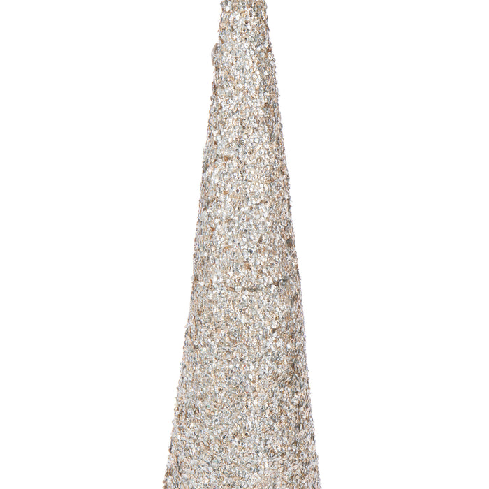 J-Line decoratie Kegel Pailletten Schuim - kunststof - champ