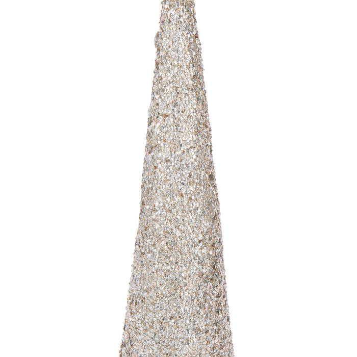 J-Line decoratie Kegel Pailletten Schuim - kunststof - champ