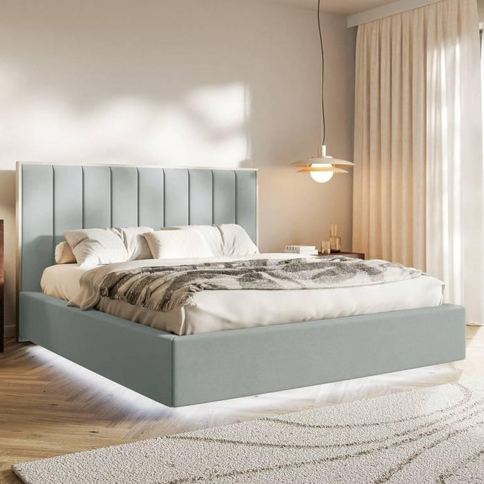 NADUVI Collection Bedframe Taavi fluweel met verlichting 160 x 200 cm