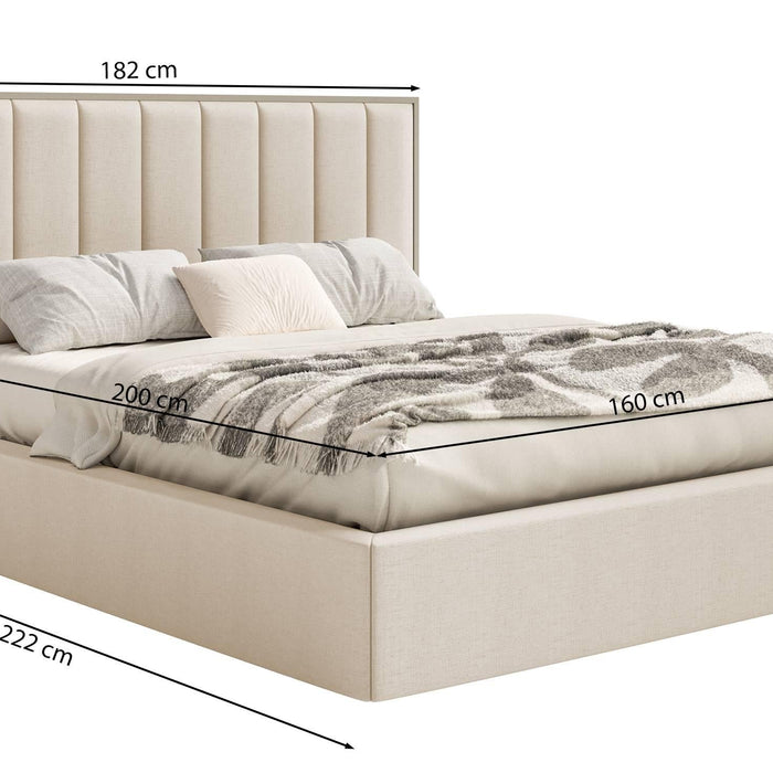 NADUVI Collection Bedframe Taavi fluweel met verlichting 160 x 200 cm