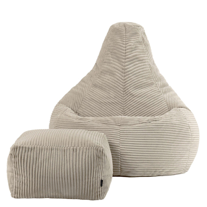 icon Dalton Zitzak met Poef - Ribfluweel - Beige