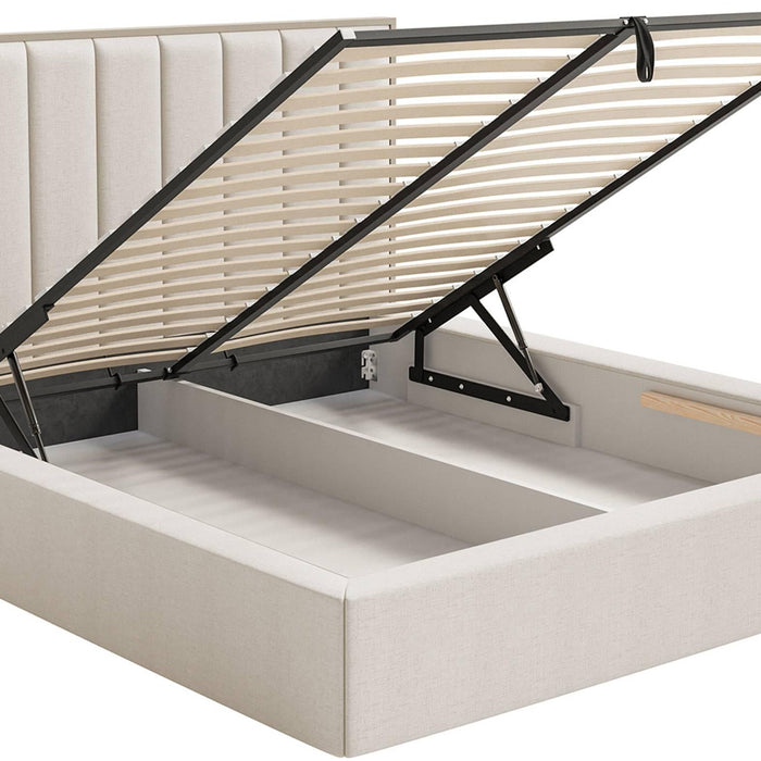 NADUVI Collection Bedframe Taavi chenille met opbergruimte 140 x 200