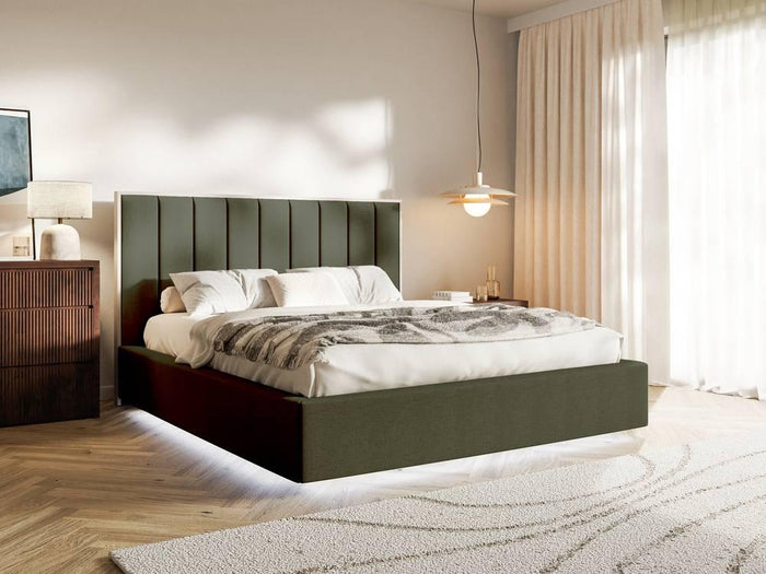 NADUVI Collection Bedframe Taavi chenille met verlichting 180 x 200 cm