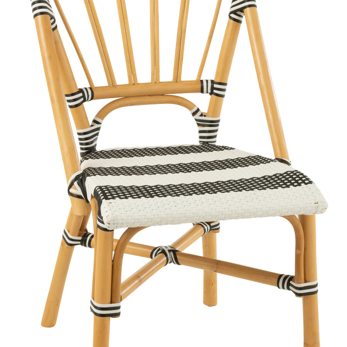 J-Line stoel Live - rotan|kunststof - naturel|zwart