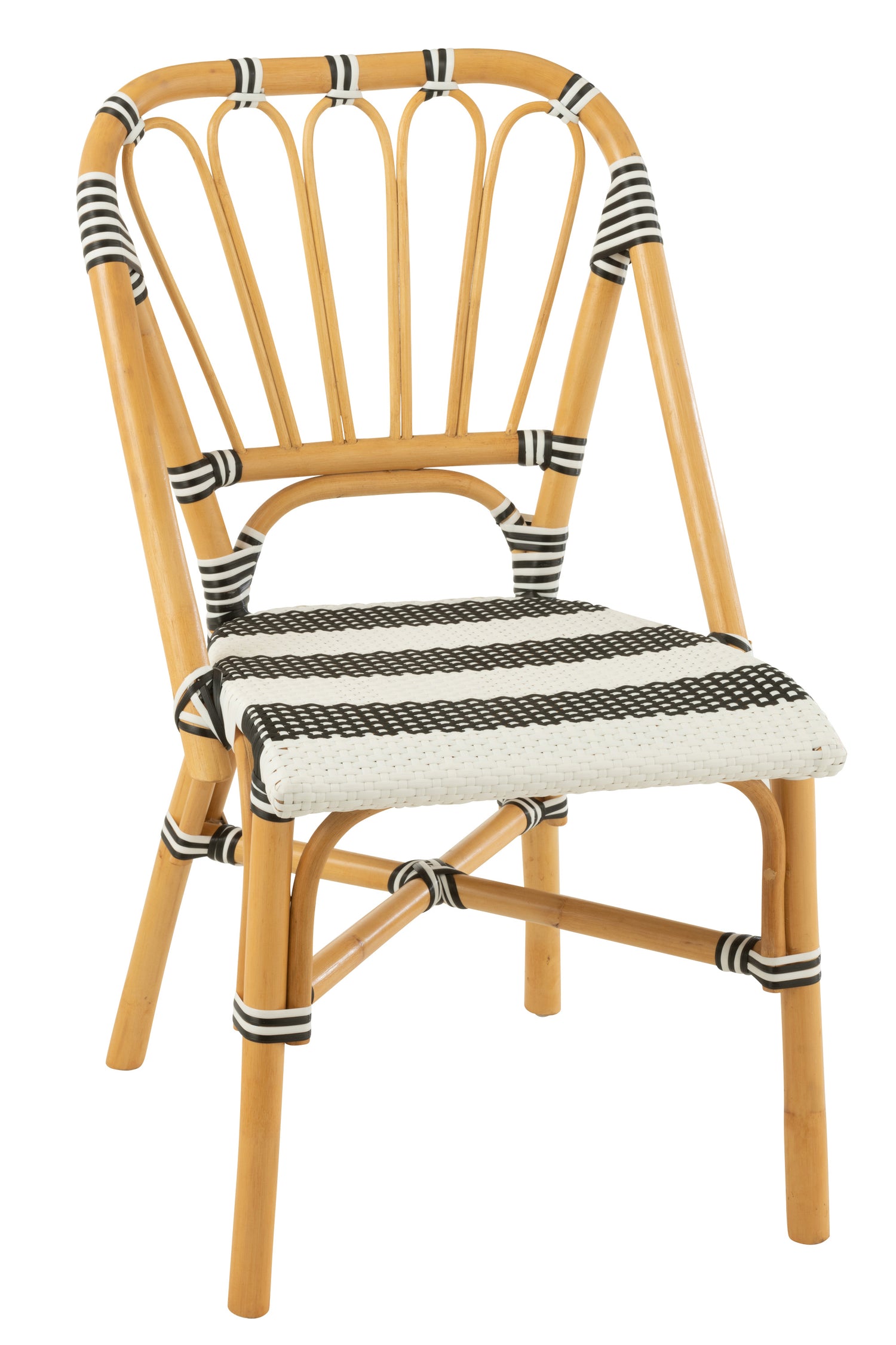 J-Line stoel Live - rotan|kunststof - naturel|zwart