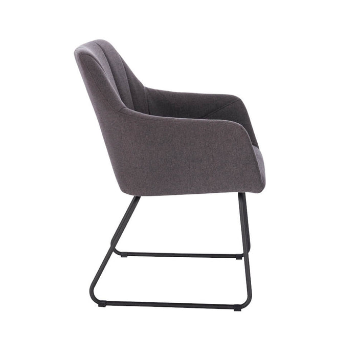 HOME DELUXE Eetkamerstoel – Webstof – Antraciet – Set van 4