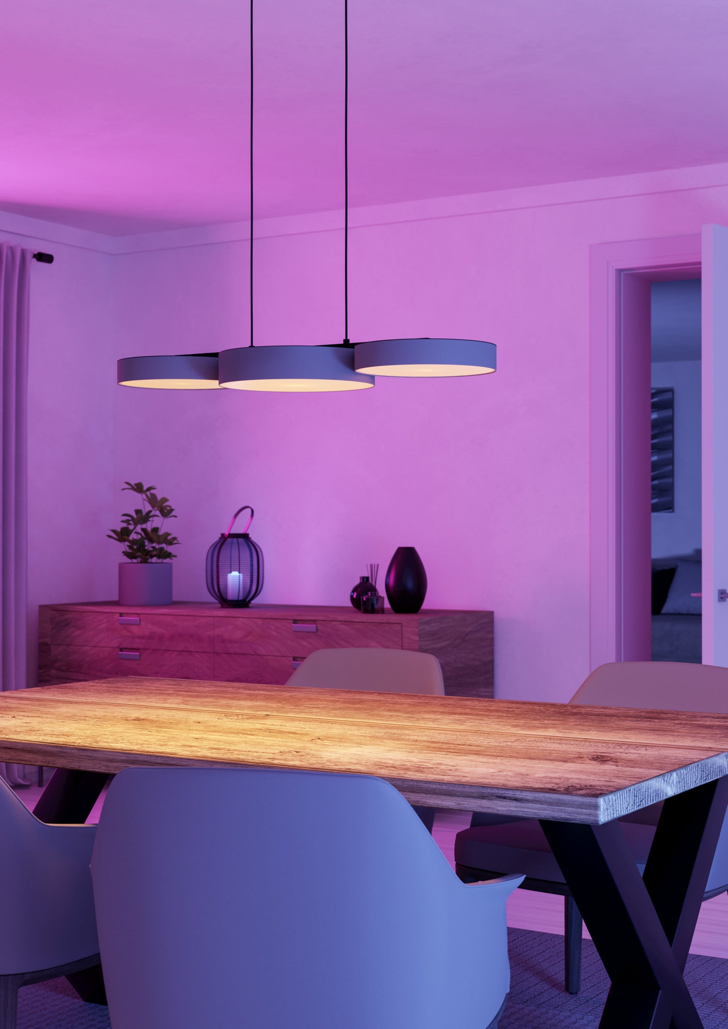 EGLO connect.z Barbano-Z Hanglamp - 82 cm - Grijs|Wit - RGB