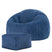icon Kingston Zitzak met Poef - Ribfluweel - Denimblauw