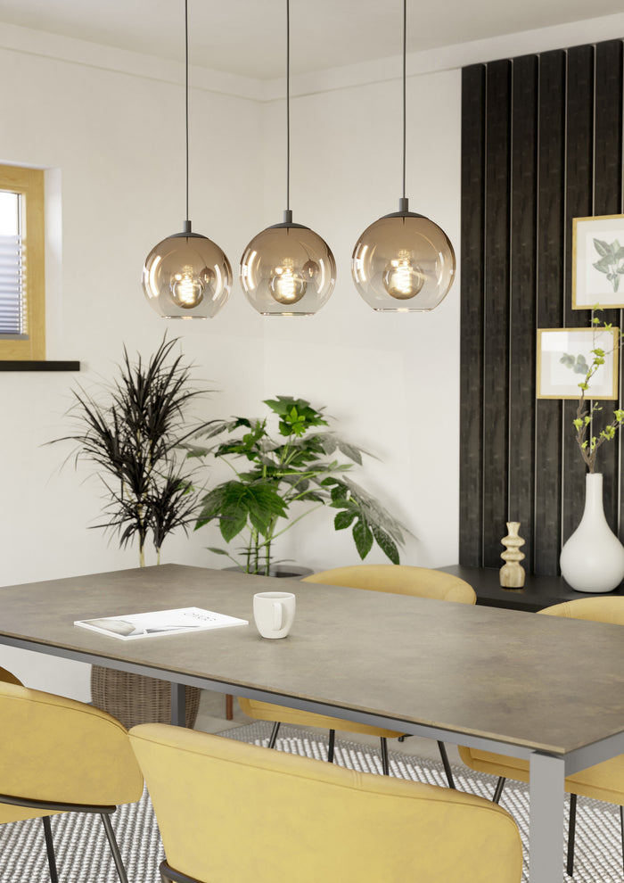 EGLO Ariscani 1 Hanglamp - E27 - 76,5 cm - Koperglas - Zwart