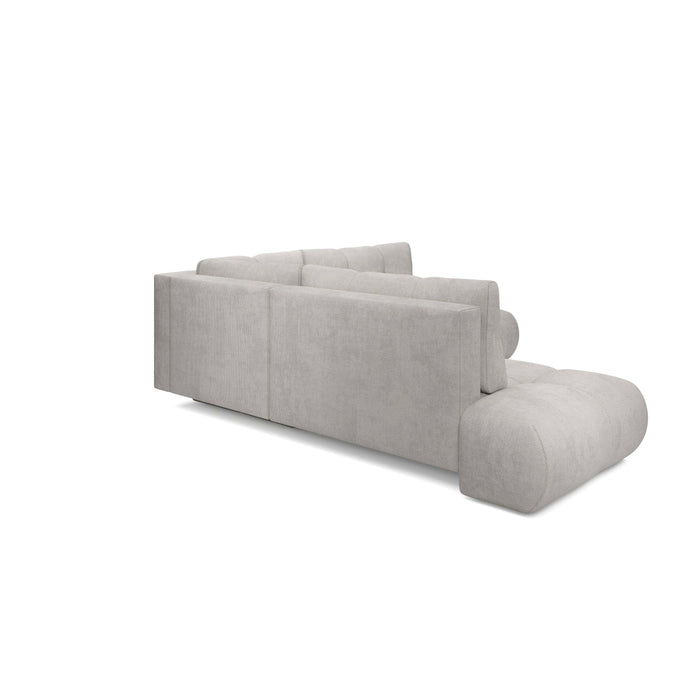 by fonQ Charme Hoekbank Links/Rechts met Slaapfunctie - Chenille - Lichtgrijs