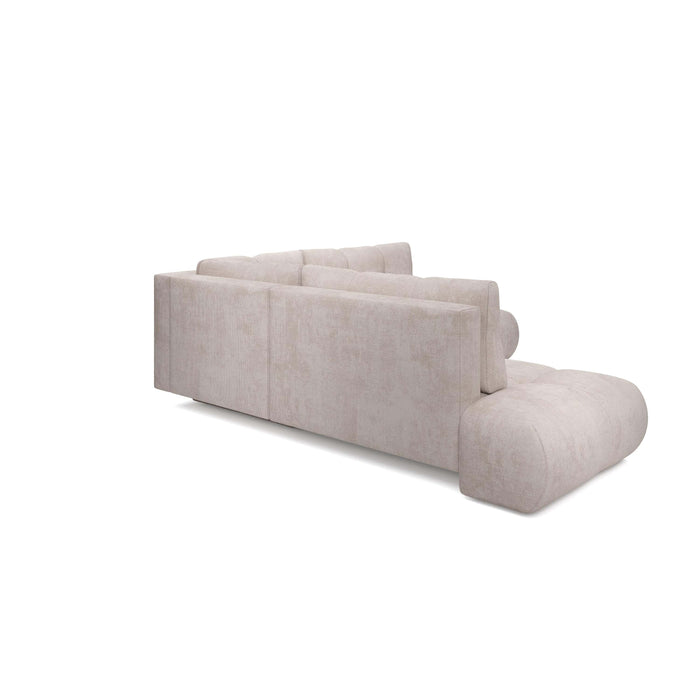by fonQ Charme Hoekbank Links/Rechts met Slaapfunctie - Chenille - Greige