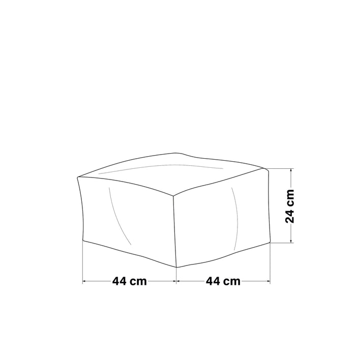 HOME DELUXE Zitzak kruk - Ribfluweel - Beige