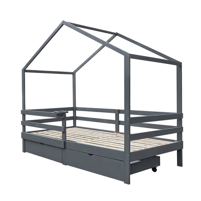 Home Deluxe kinderbed Grijs Met lades