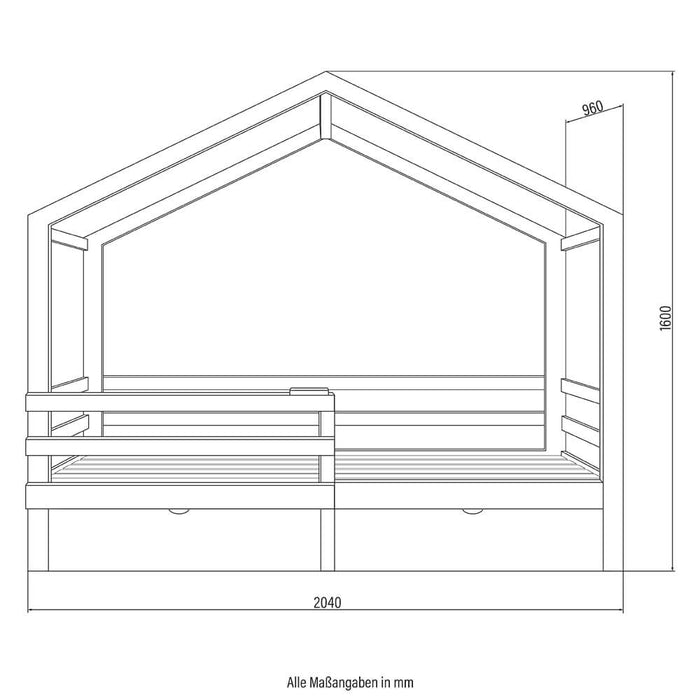 Home Deluxe kinderbed Grijs Met lades