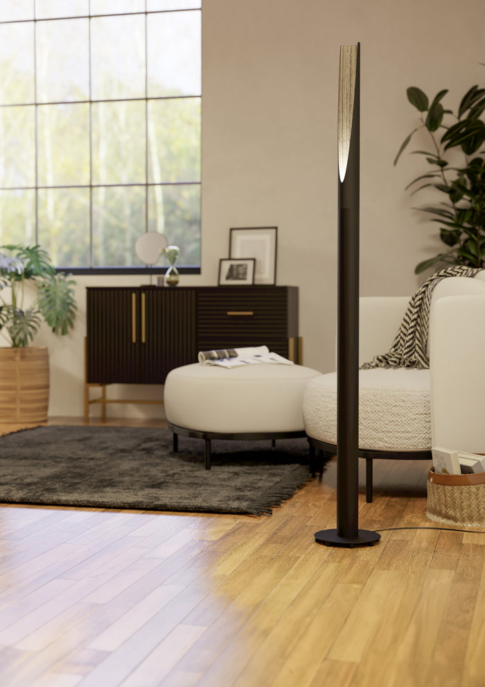 EGLO Barbotto Vloerlamp - GU10 - 136,5 cm - Zwart|Bruin - Staal