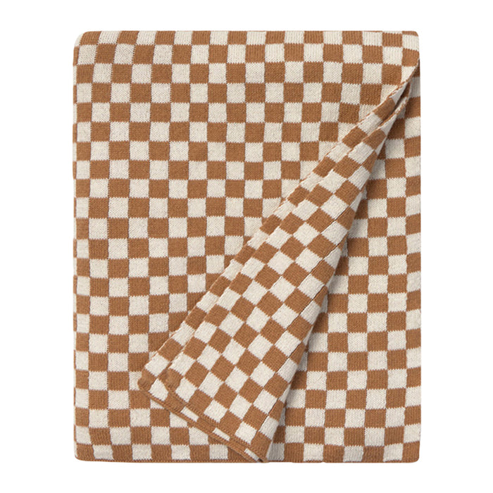 Lorena Canals Tiles Gebreide Plaid 80 x 100 cm - Toffee