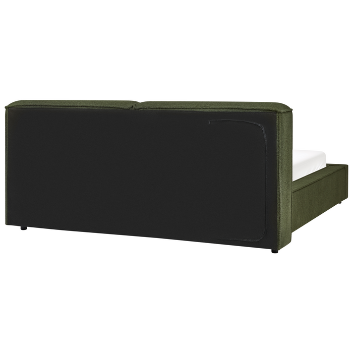 Beliani - LINARDS - Bed - Donkergroen - 160 x 200 cm - Bouclé