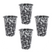 Crow Canyon Home Splatter Tumblers Set 4 Stuks Zwart
