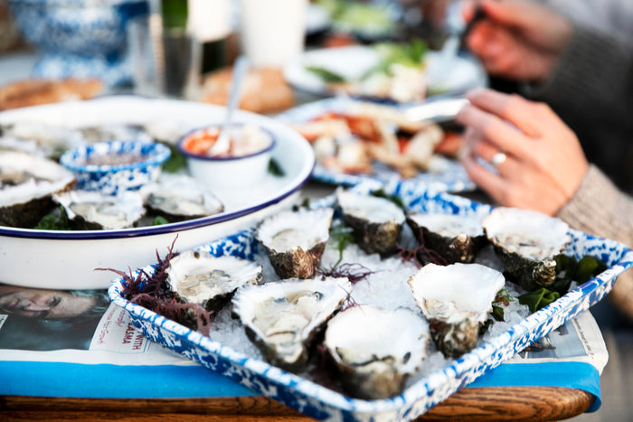 Crow Canyon Home Splatter Dienbladen Rechthoek Rood Set van 2