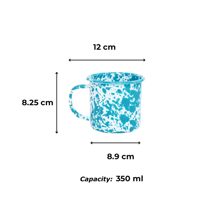Crow Canyon Home Splatter Mokken Set van 4, Blauw