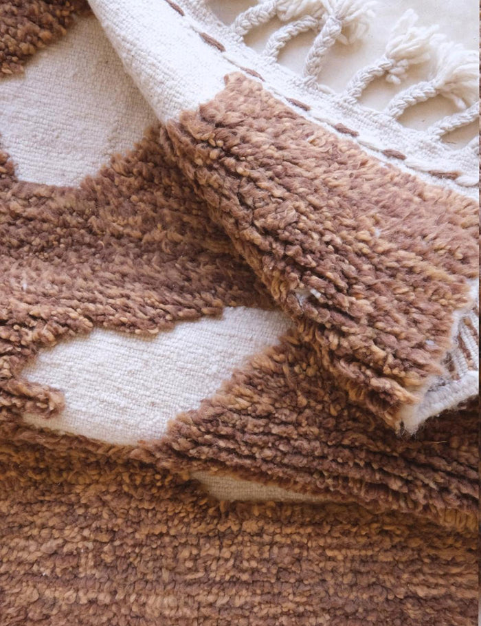 AFK Living vloerkleed Berber - handgemaakt - Wol - 220 x 283 cm