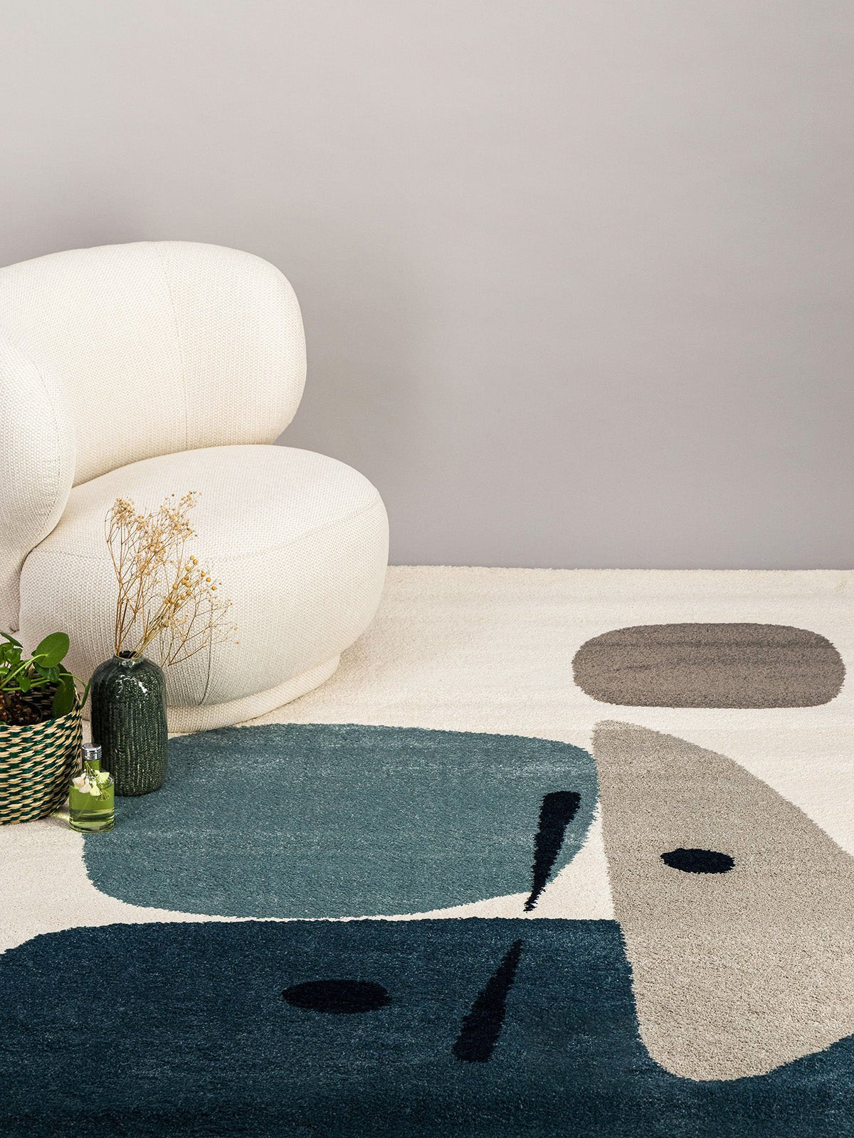 AFK Living vloerkleed Collage - zeer zacht - blauw