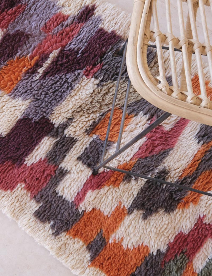 AFK Living vloerkleed Berber - handgemaakt - Wol - 80 x 306 cm