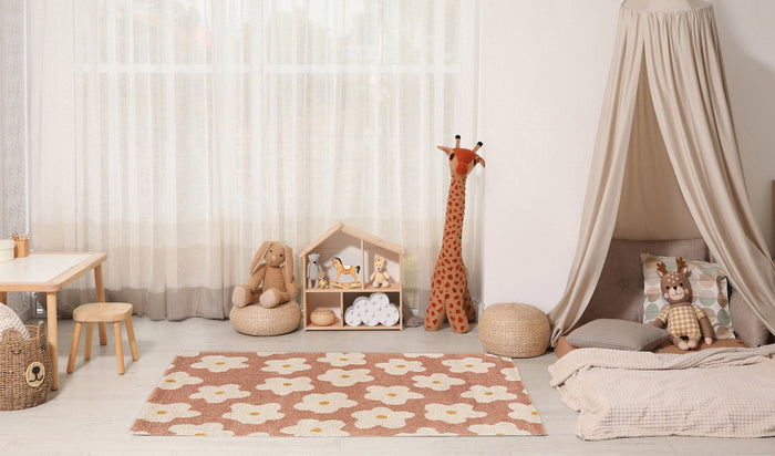 AFK Living vloerkleed Bloemen - voor kinderen - roos