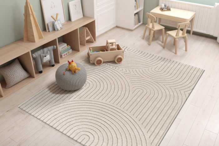 AFK Living vloerkleed Groove - reliëfeffect - beige