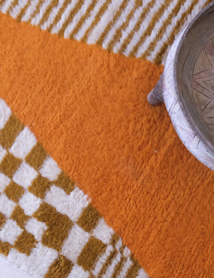 AFK Living vloerkleed Berber - handgemaakt - Wol - 97 x 351 cm