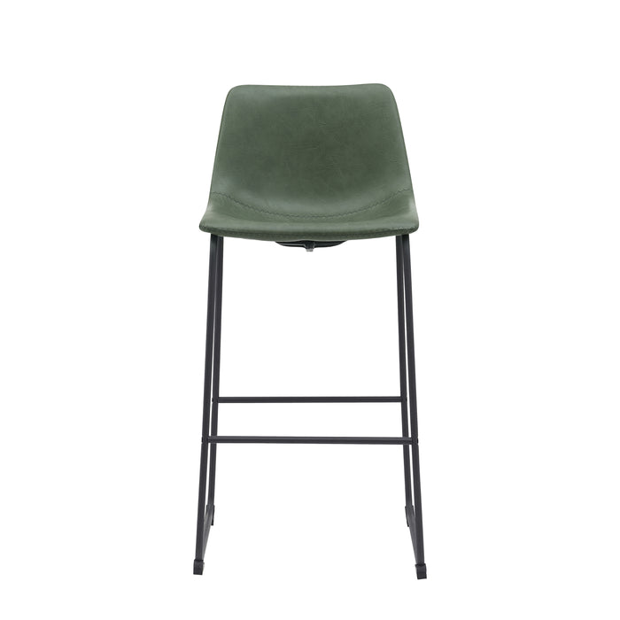 LABEL51 - Barkruk Risto - Hunter PU - Zwart Metaal