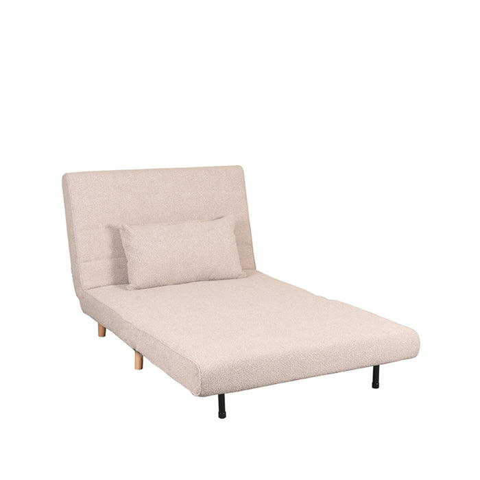 LABEL51 - Slaapbank Single - Naturel Boucle - Naturel Hout