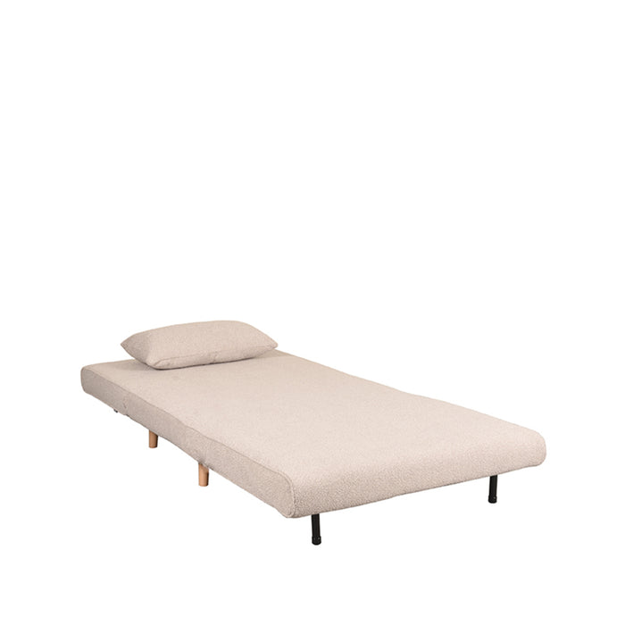 LABEL51 - Slaapbank Single - Naturel Boucle - Naturel Hout