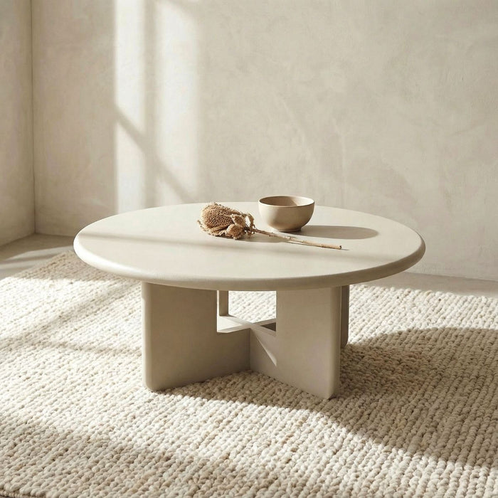 DÉJA Living - Salontafel Beige Betonlook - 80x80x32cm - Mason