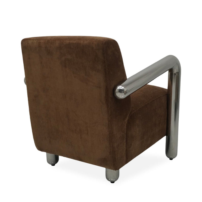 DÉJA Living - Fauteuil Bruin|Chrome Stof - 70x85x75cm - Tolga