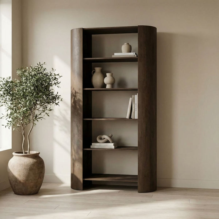 DÉJA Living - Wandkast Donkerbruin Hout - 109x38x190cm - Xandrine