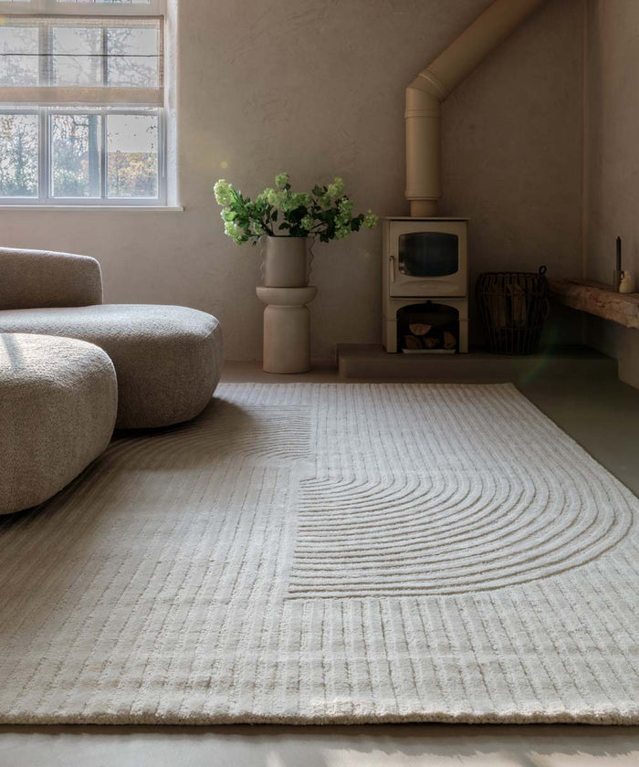 Nordic Weavers Japandi vloerkleed - Balans ivoor - 240x340 cm