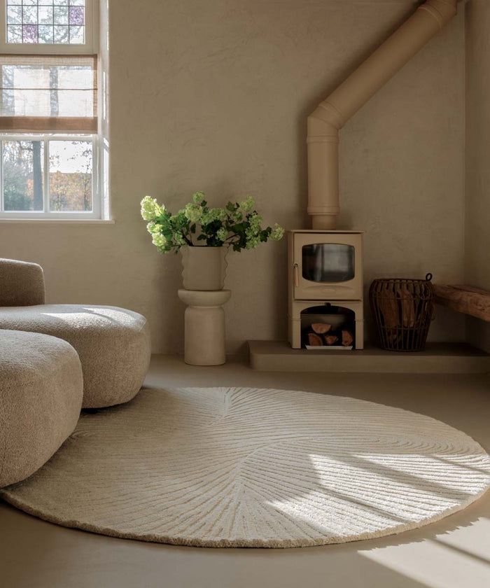 Nordic Weavers Design vloerkleed rond - Balans Tree ivoor - 200 cm