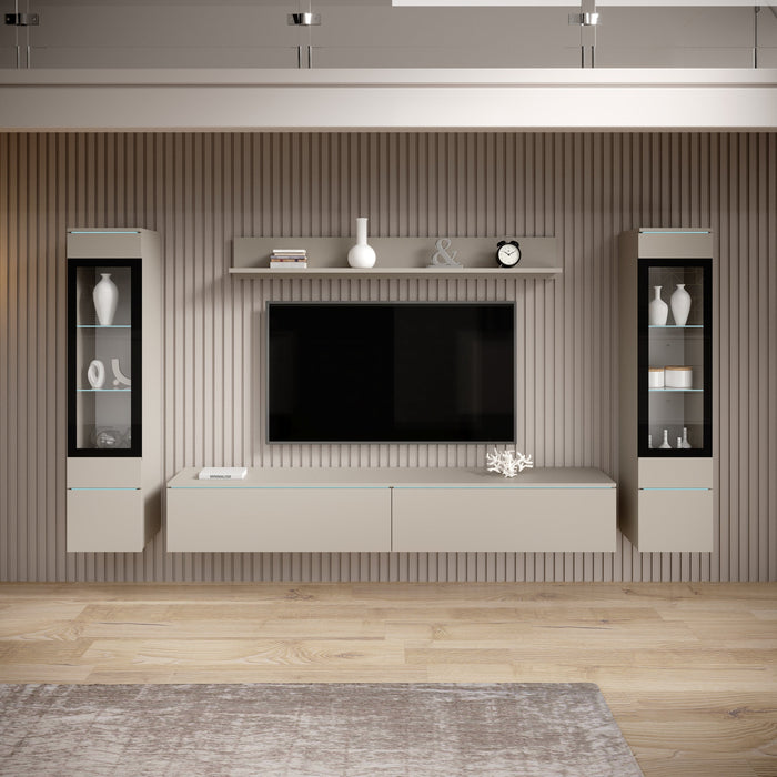 Meubella - Variety - Wandmeubel - Beige - 180x33x32 cm