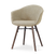 Nolon Nena-Otis Eetkamerstoel Taupe Melange - Walnoot Houten Onderstel