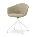 Nolon Nola-Otis draaibare eetkamerstoel taupe melange - wit onderstel
