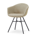 Nolon Noa-Otis Eetkamerstoel Taupe Melange - met Armleuning - Zwart