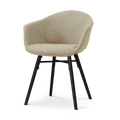 Nolon Nena-Otis Eetkamerstoel Taupe Melange - Zwarte Houten Poten