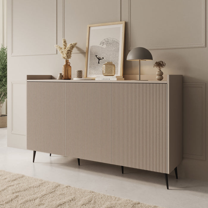 Meubella - Asty - Dressoir - Beige - 150x41x92 cm