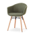 Nolon Nena-Otis eetkamerstoel forestgroen - houten onderstel