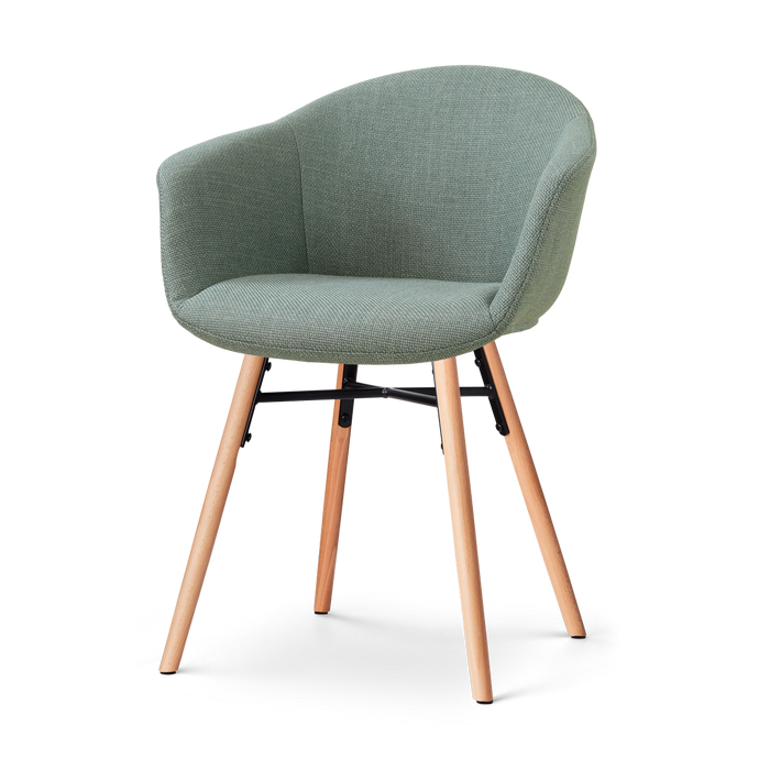 Nolon Nena-Otis Eetkamerstoel Saliegroen - Armleuning - Stof