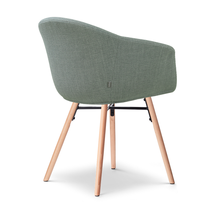 Nolon Nena-Otis Eetkamerstoel Saliegroen - Armleuning - Stof