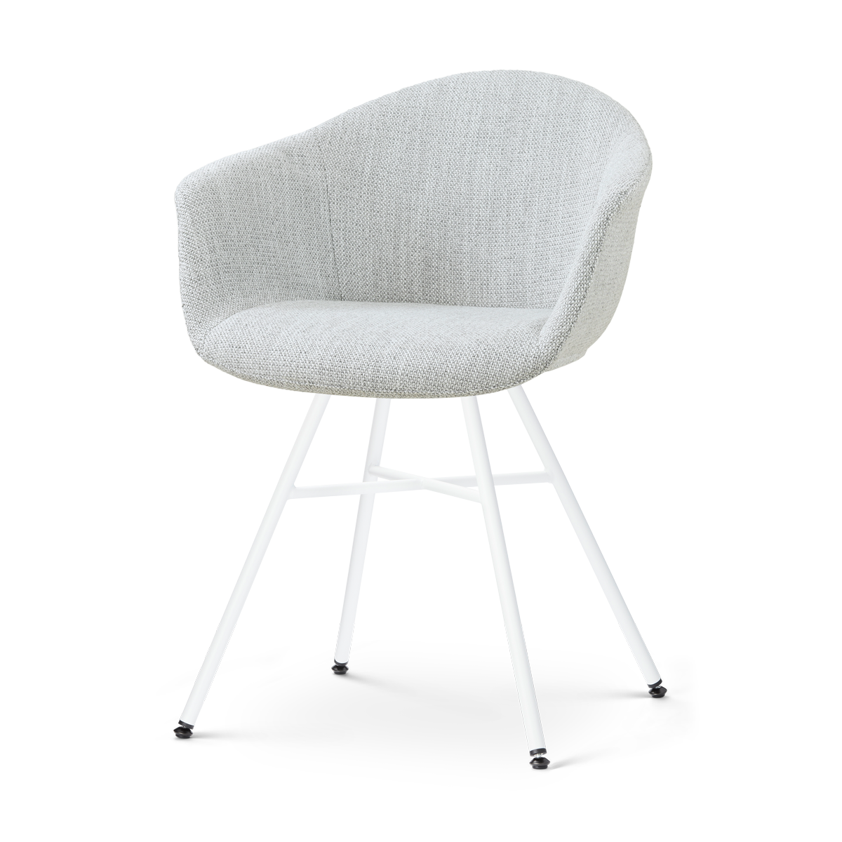 Nolon Noa-Otis Eetkamerstoel Grijs Melange - met Armleuning - Wit